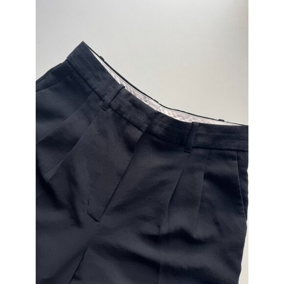 Aritzia WILFRED Carrot Black Crepe Tapered Leg Pleated Trousers Pants, Size 10 - Picture 6 of 14